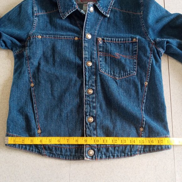 Vintage Silver made in Canada slash pocket denim jacket size large runs smaller - Picture 6 of 9
